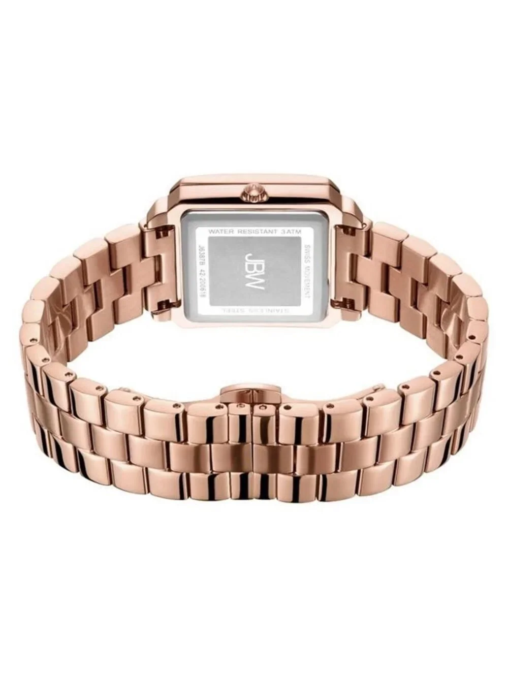 NWT JBW Cristal 28 Jewelry Set Rose Gold-tone Dial Ladies Watch